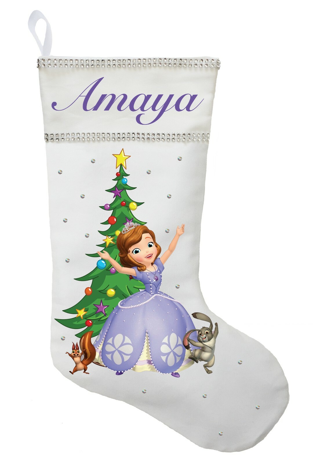Sofia the First Christmas Stocking, Personalized Princess Sofia Stocking