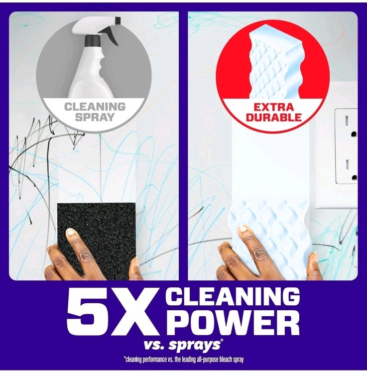Mr. Clean Magic Eraser Extra Durable Melamine Sponge White 6 Pack