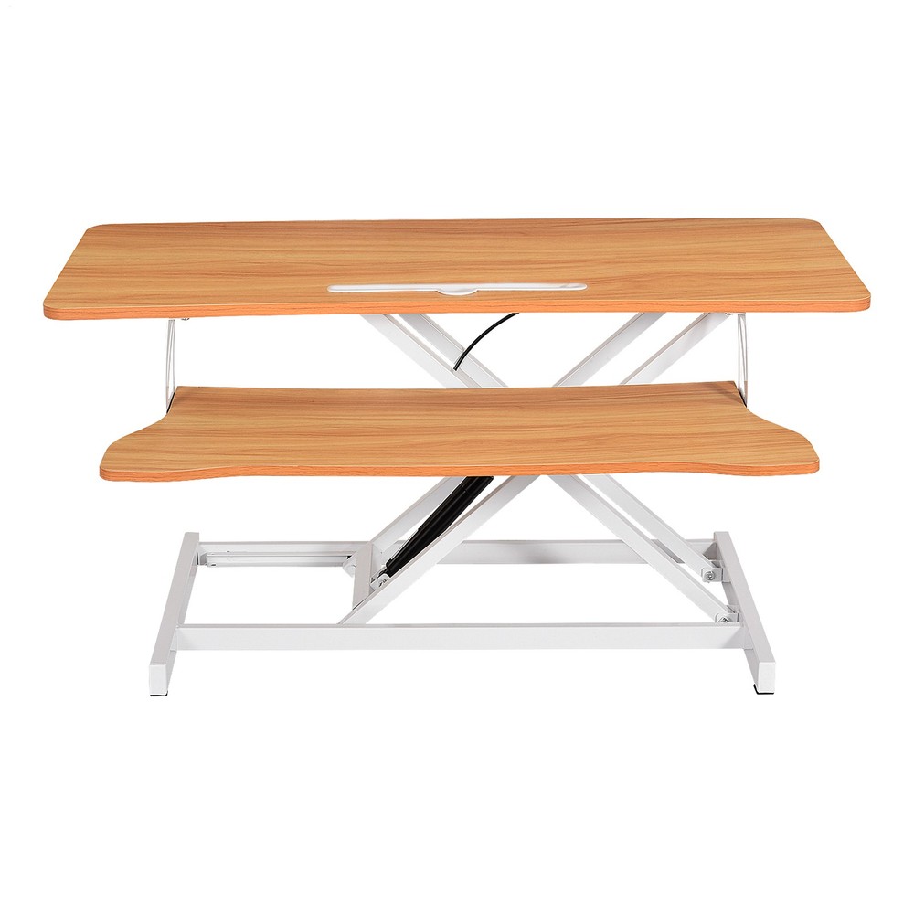 37 Sit-Stand Desk Riser Adjustable Converter Rustic
