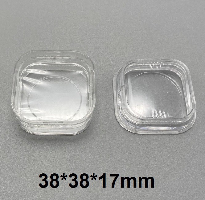 10pcs Dental Denture Hinged Display Box Film Membrane Storage Case 38*38*17mm