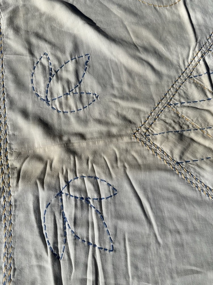 vintage embroidered quilt