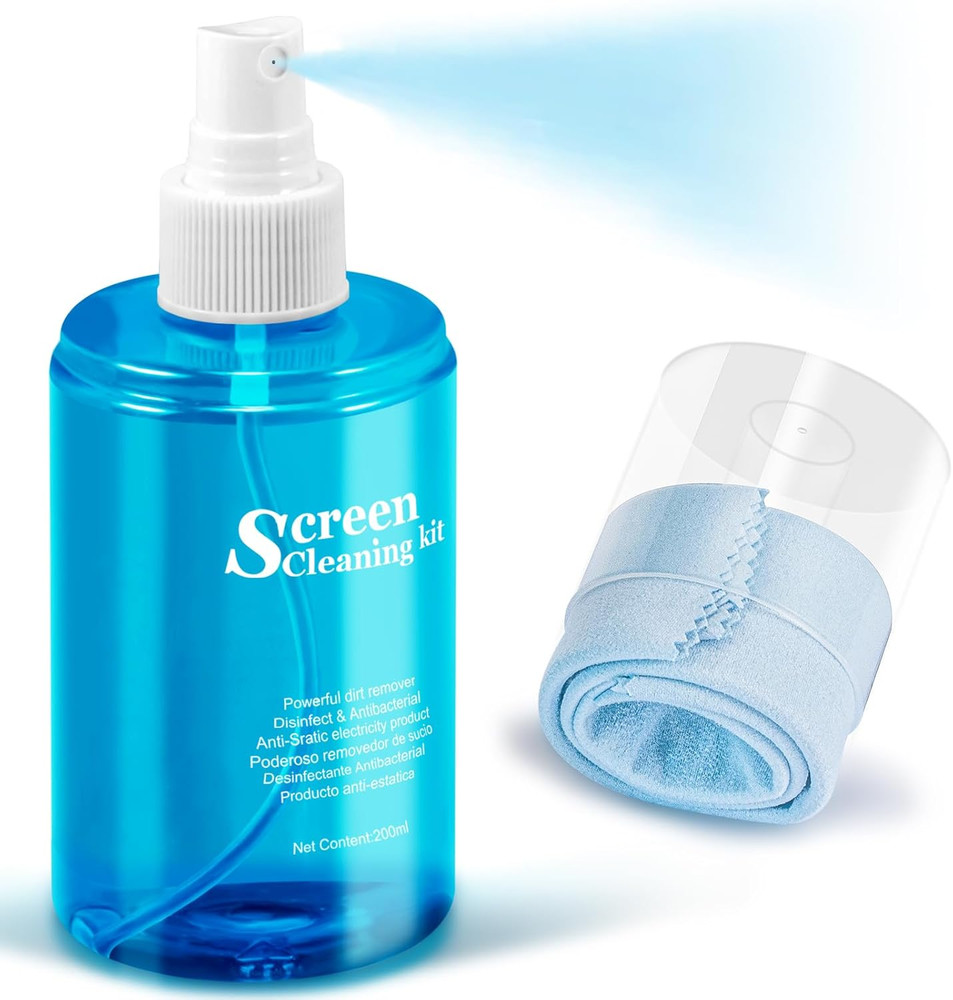 Screen CD Cleaner Solution Spray Compact Disc CD-DVD Cleaning Fluid 1 Pack, Blue