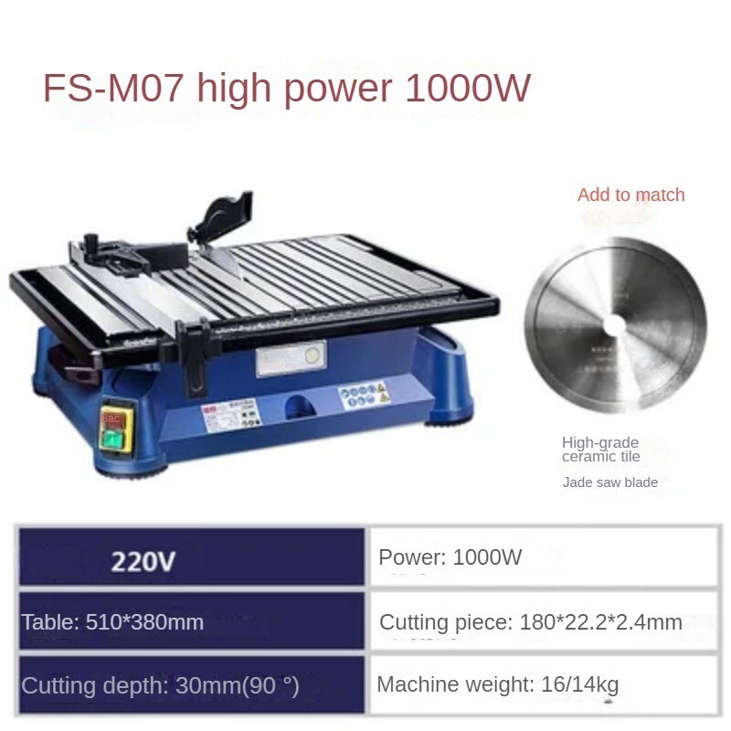 Desktop Tile Cutting Machine Multifunctional High Precision 45 Degree Chamfering