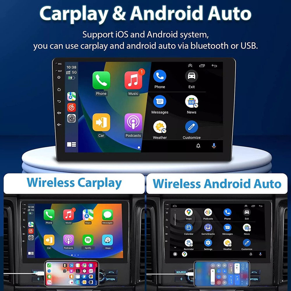 For 2013-2016 Dodge Dart Stereo Radio Android 14 CarPlay GPS DSP Touch Screen