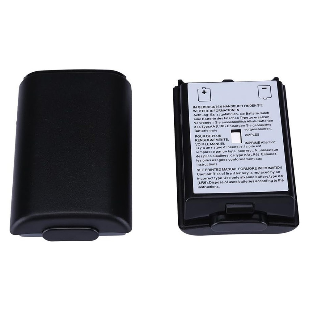 4 X AA Battery Back Cover Case Shell Pack For Xbox 360 Wireless Controller Black