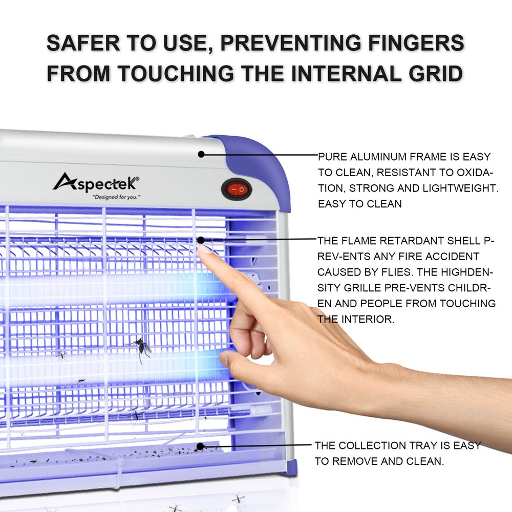 Aspectek Bug Zapper & Electric Indoor Insect Killer Mosquito, Bug, Fly traps