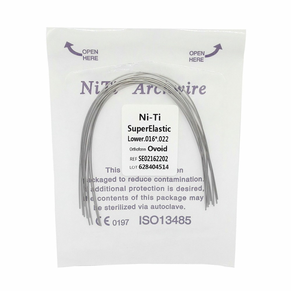 Dental Super Elastic NITI Rectangular Arch Wire Ovoid Natural Square Upper/Lower