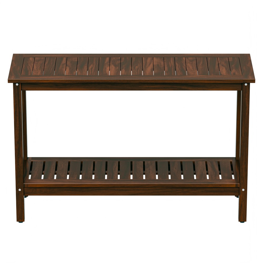 48" Console Table Multiuse Buffet Bar Storage Organizer with Foot Slider Coffee
