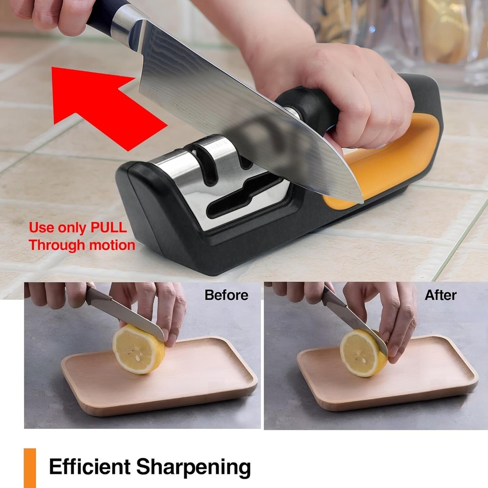 Premium-Ceramic-Knife-Sharpener - Versatile Kitchen Knife Sharpener Tool, Ideal