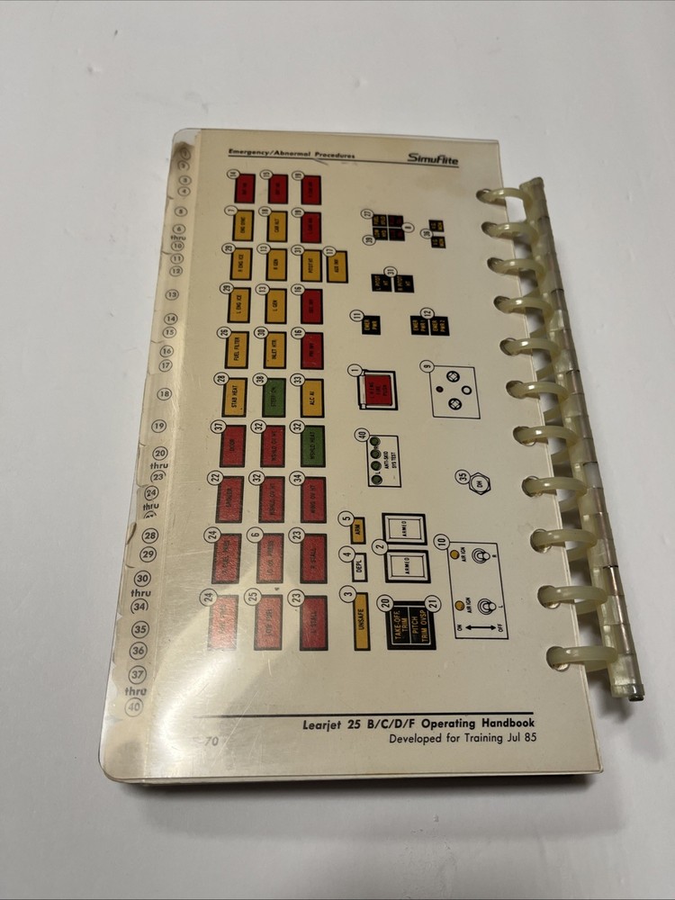 SimuFlite Learjet 25 Operating Handbook 1985