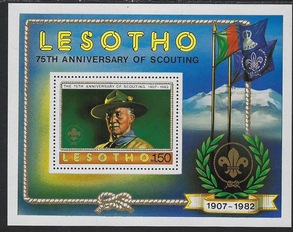 MNH Souvenir Sheet from Lesotho Scouting...........22L.......... D-819-z2