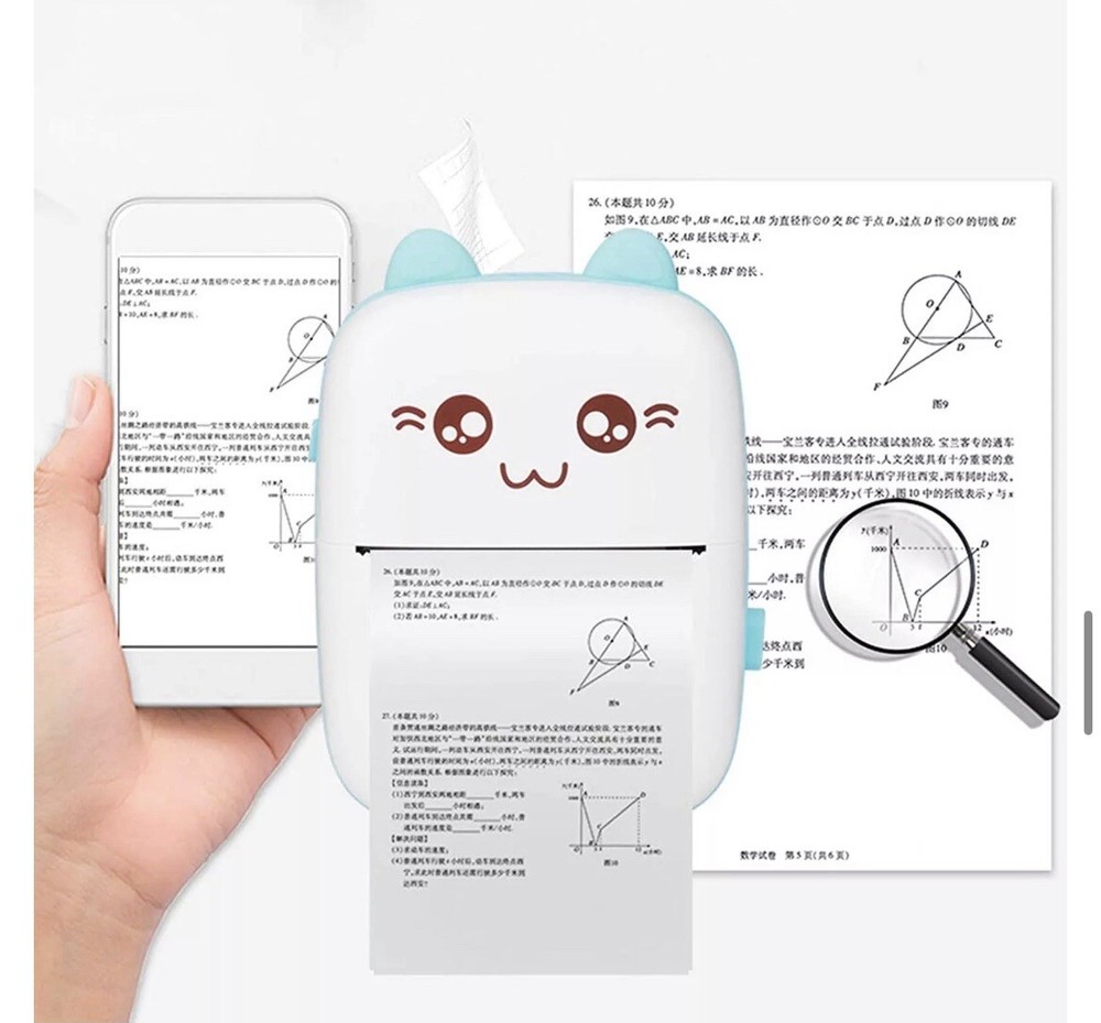 Meow Machine Mini Thermal Portable Printer Printing Wireless Android And IOS