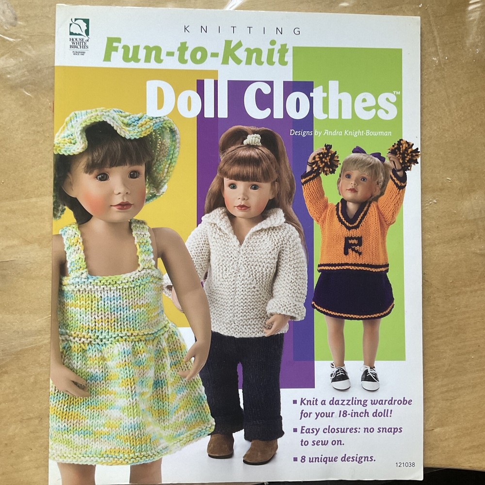 Fun-to-Knit Doll Clothes, patterns , Paperback Book