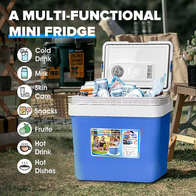 24L Electric Cooler Warmer Portable Car Fridge Refrigerator Camping Mini Freezer