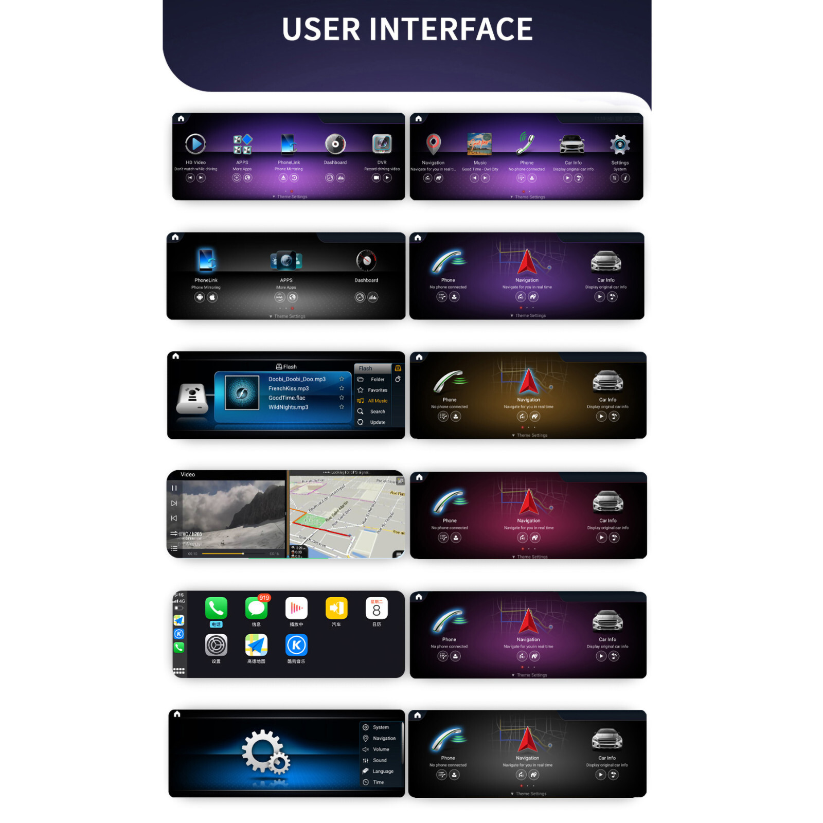 Dual Screen 12.3'' Android CarPlay GPS Stereo For Mercedes C/GLC-Class W205 X253