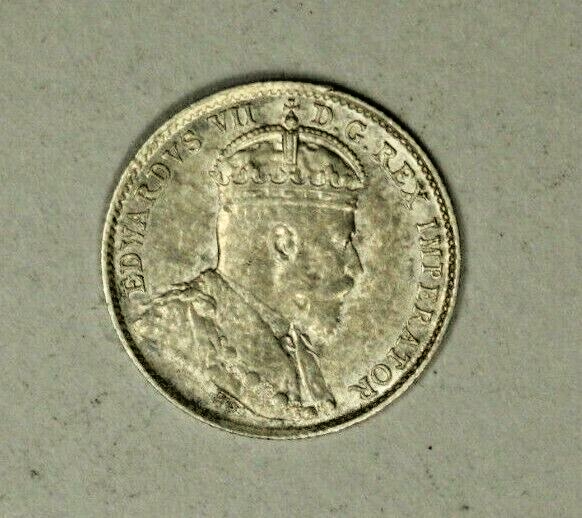 Canada Silver 5 Cents 1905 AU A1918