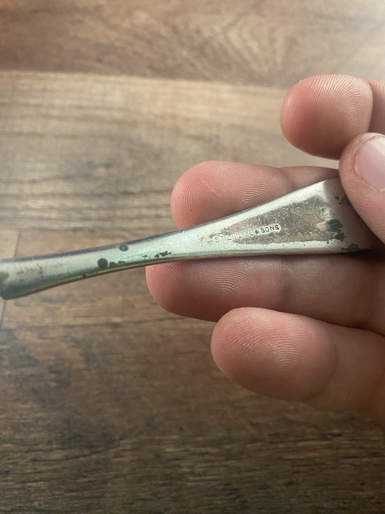 St. Little & Sons Unique Cheese Knife Silverplated Unknown Pattern