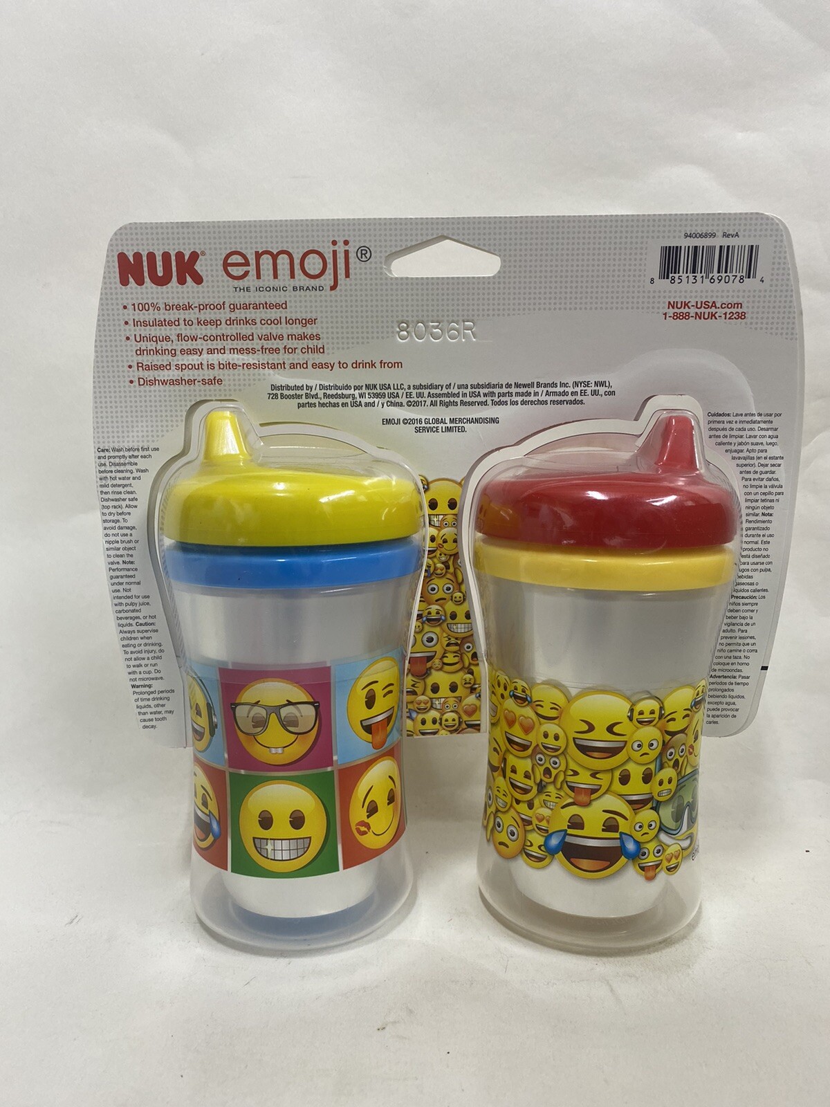 NUK 12+ Months Emoji Hard Spout 9 Ounce 2 Sippy Cups