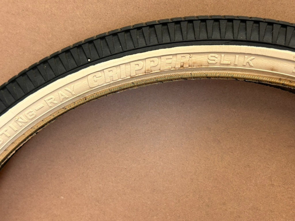 Schwinn Sting Ray Gripper Slik White Wall S7 Fair Lady Rear Tire 20x1 3/4" Used