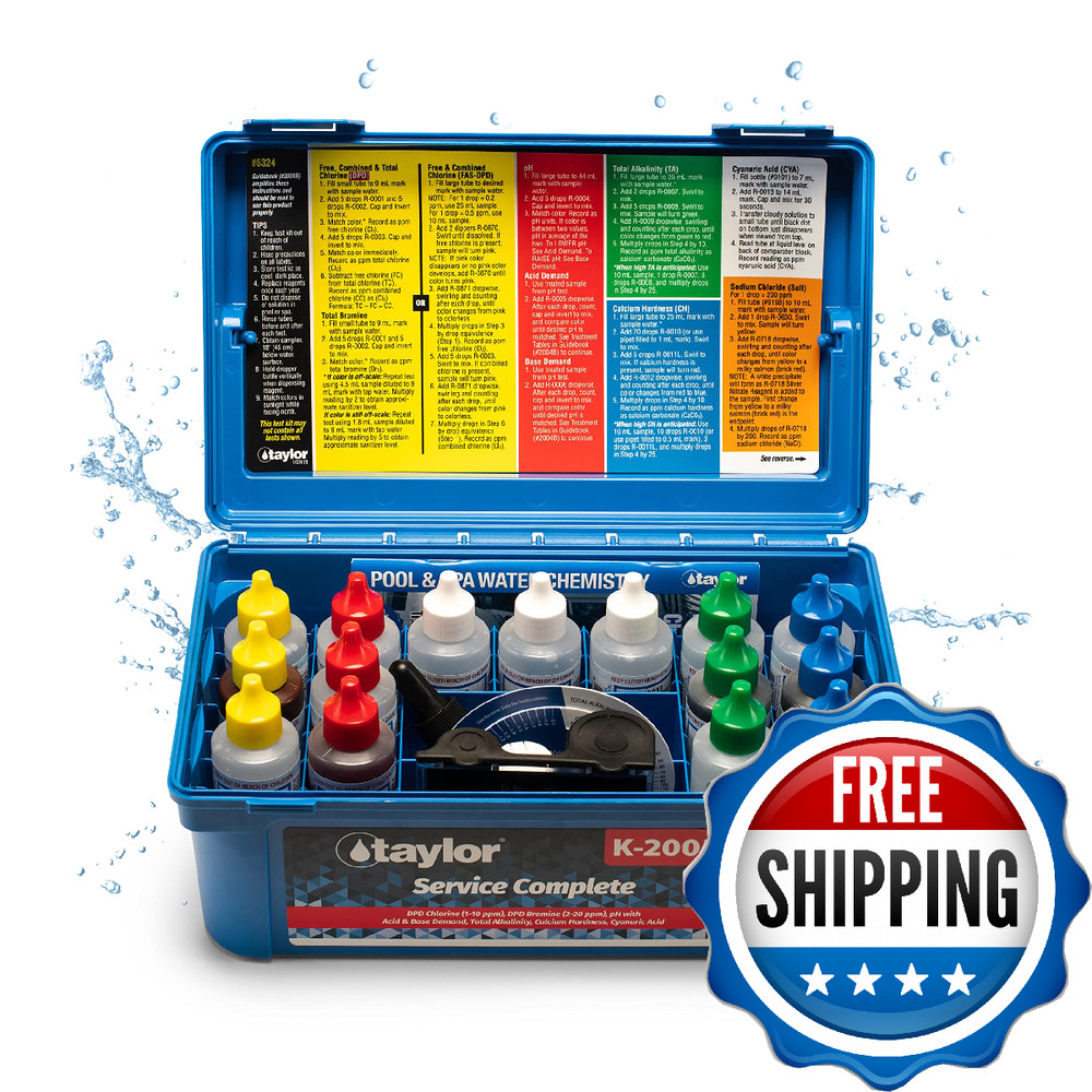 Taylor Complete Pool & Spa Test Kit High Range K-2005C Reagents 2oz