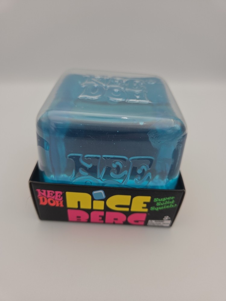 NeeDoh Nice Berg Blue XL Giant Nee Doh Niceberg Solid Squish Cube Ice Block