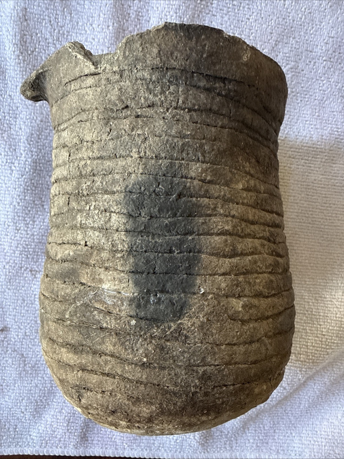 Pre- Historic Anasazi Corrugated Pottery Vessel