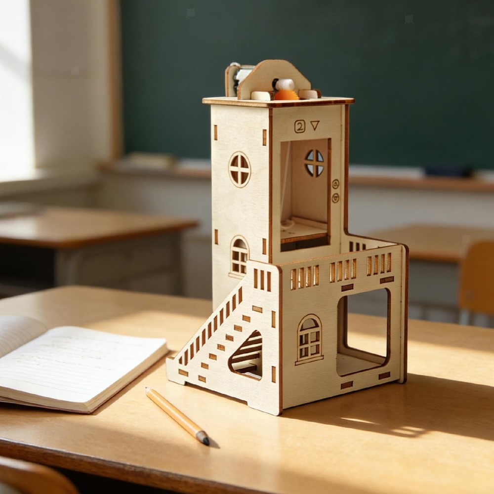 DIY Elevator Toy Kit Physical Model Handcraft Creative Construction Toy Practice