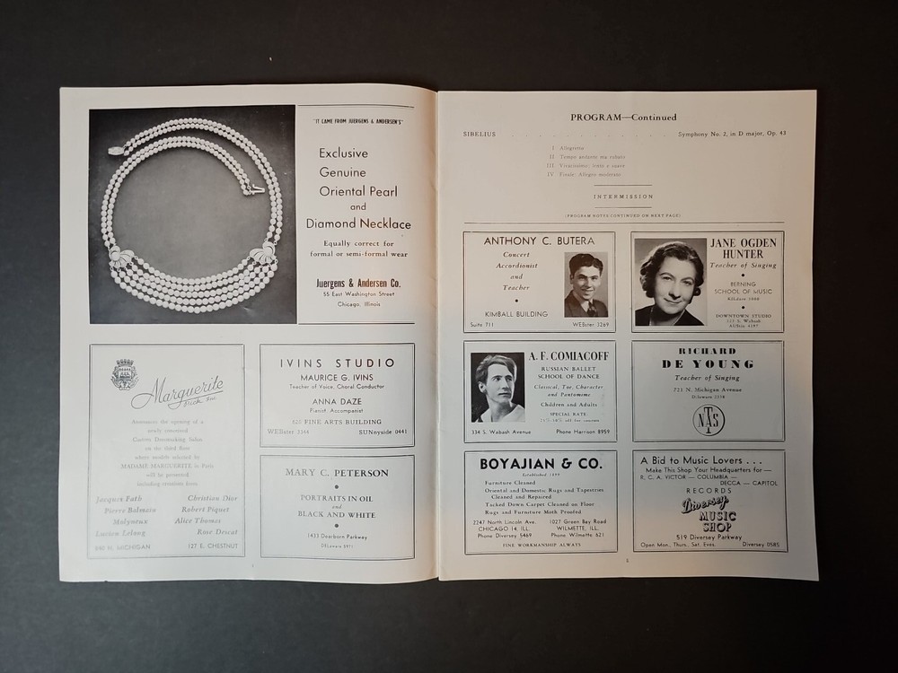 The Philadelphia Orchestra 48th Season 1947-48 Eugene Ormandy Playbill Program