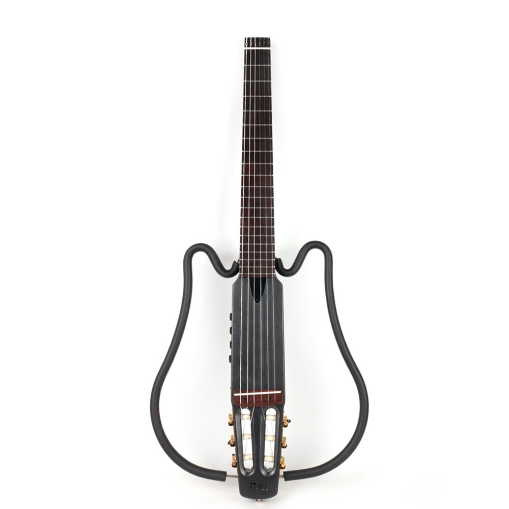 electric classical guitar silent nylon string headless built in effect portable