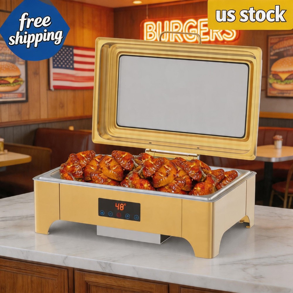 Electric Chafing Dish with Temperature Control-Touch Screen Chafing 9QT Acekool