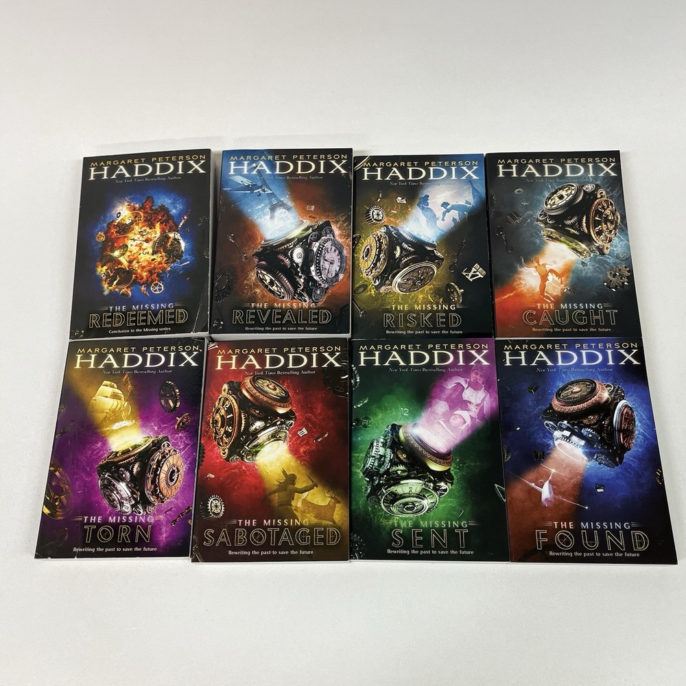 8 Books Complete Missing Collection-Boxed Set-Found Sent Sabotaged Torn HADDIX