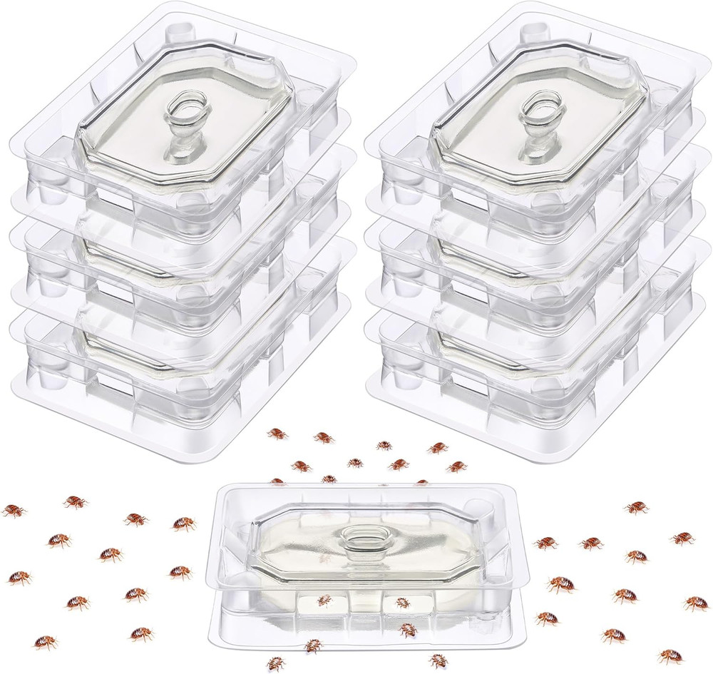 6 Set Bed Bug Detector & Trap, Bedbug Traps with Strong Glue, Bedbug Intercep...