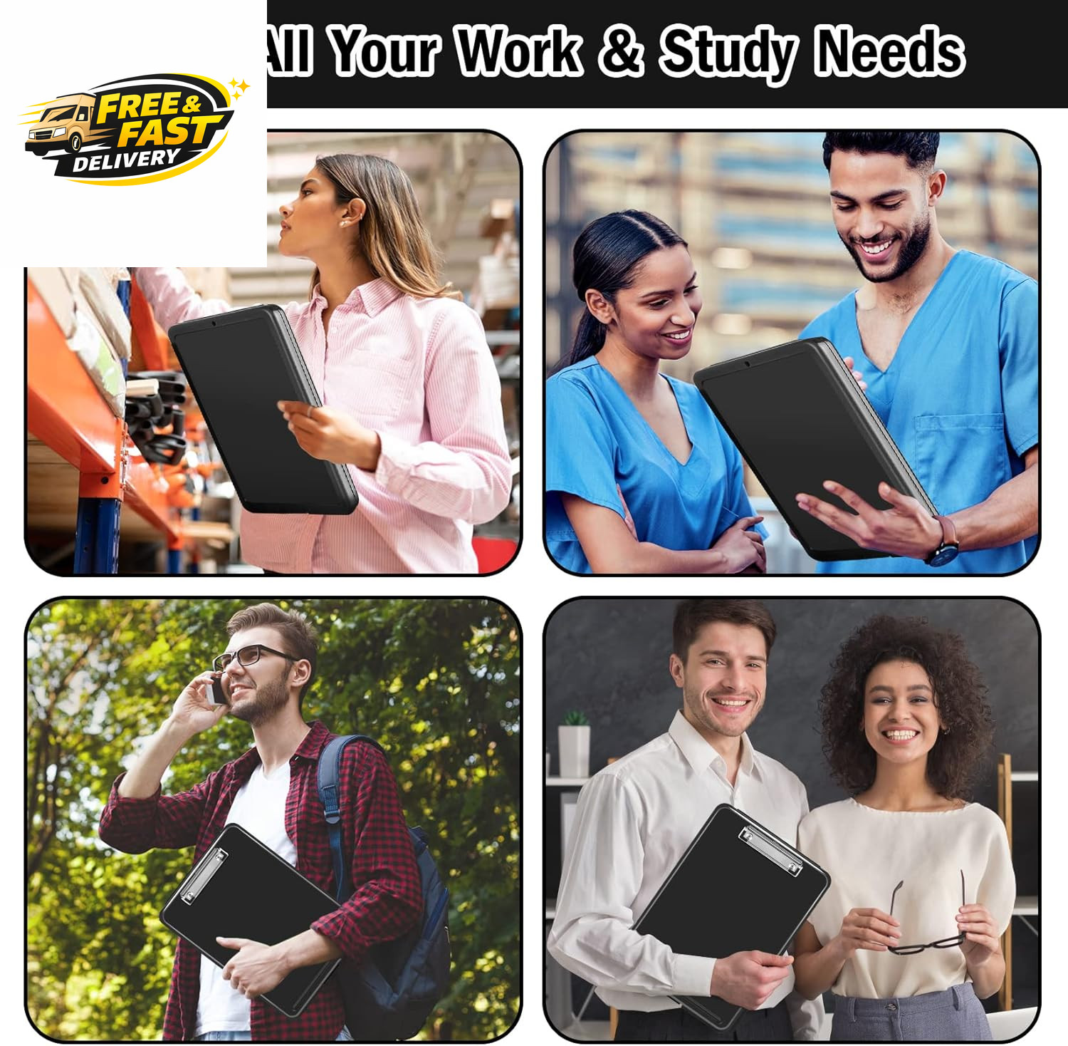 Clipboard with Storage, Clipboards 8.5X11 with Storage, Nursing Clip Board ,