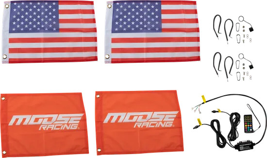 Moose Racing Quick Release Whip Light Pair Set UTV / SXS