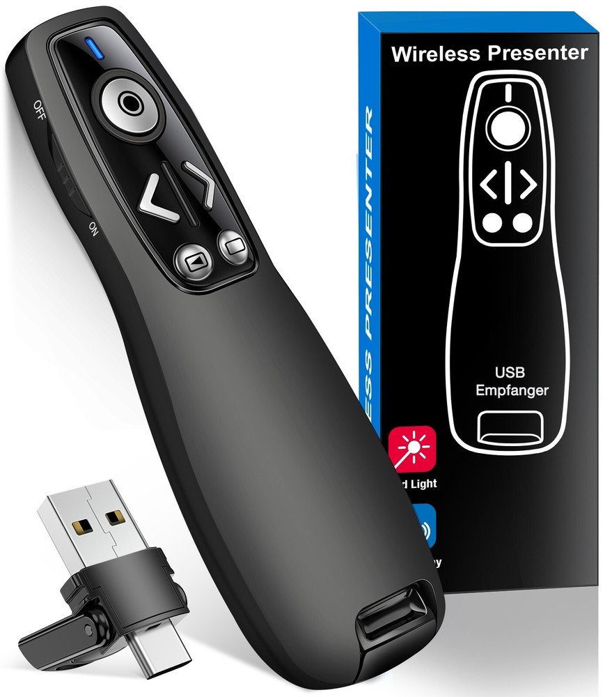 Power point Presentation Remote Control Wireless USB PPT Presenter Laser Pointer