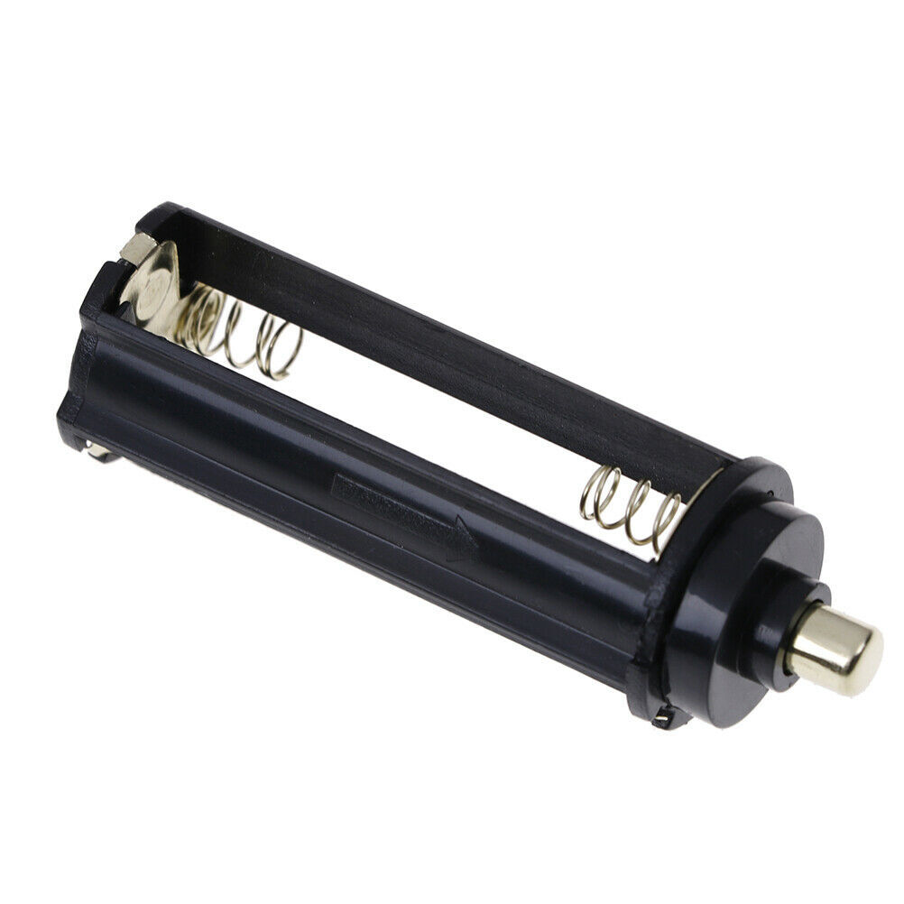 2x 3-AAA Battery Holder Cylindrical Round Circular Case Plastic 18650 Flashlight