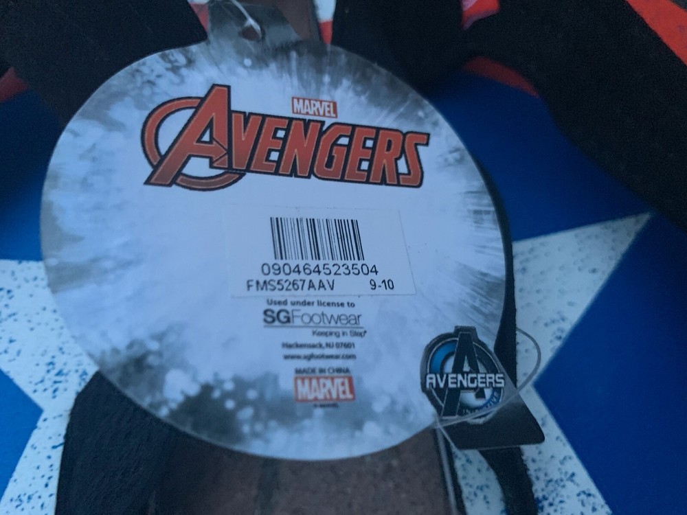 Marvel Avengers Flip Flops, Men's Size 9-10