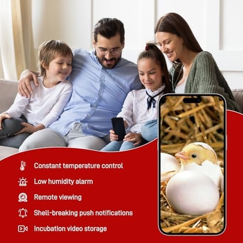Automatic Egg Incubator for 12 Chicken Eggs with Camera APP Control