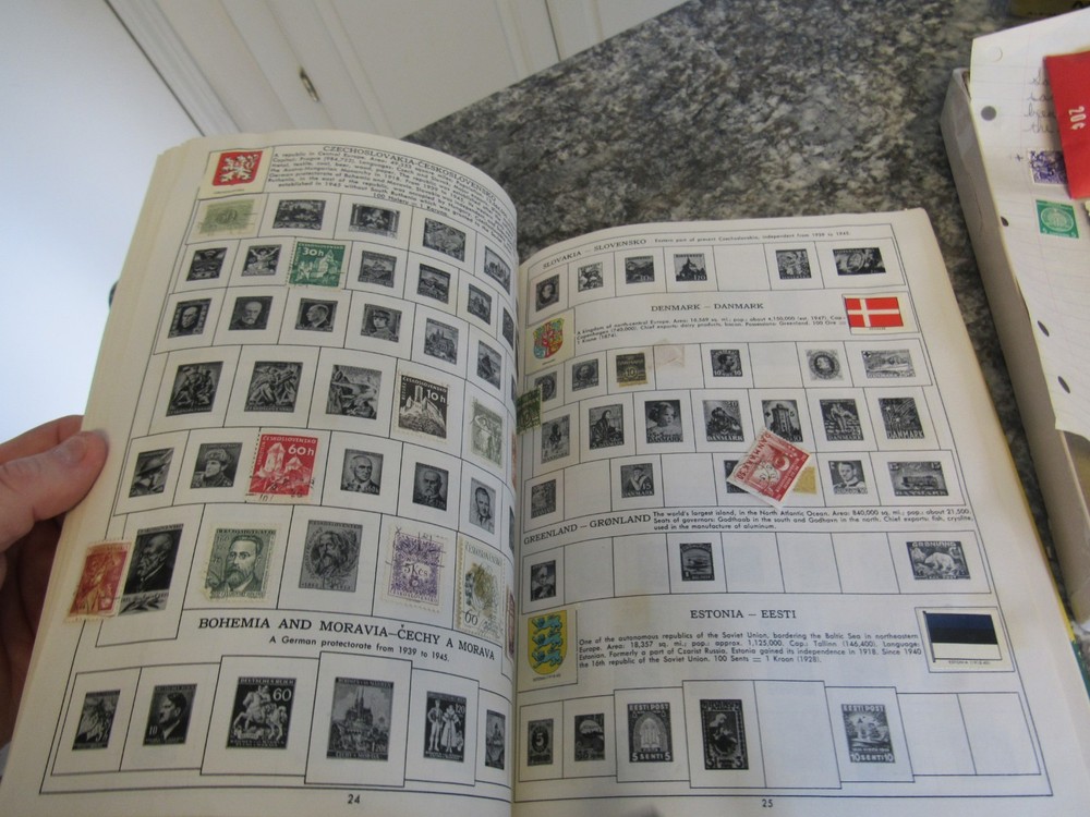My First Stamp Album Vintage 1960 Minkus Publications Includes Many Stamps