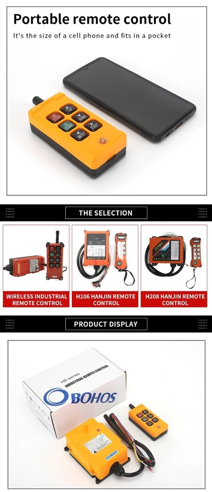 OBOHOS HS-6 Radio Crane Remote Control 6 Button Crane Radio Controller
