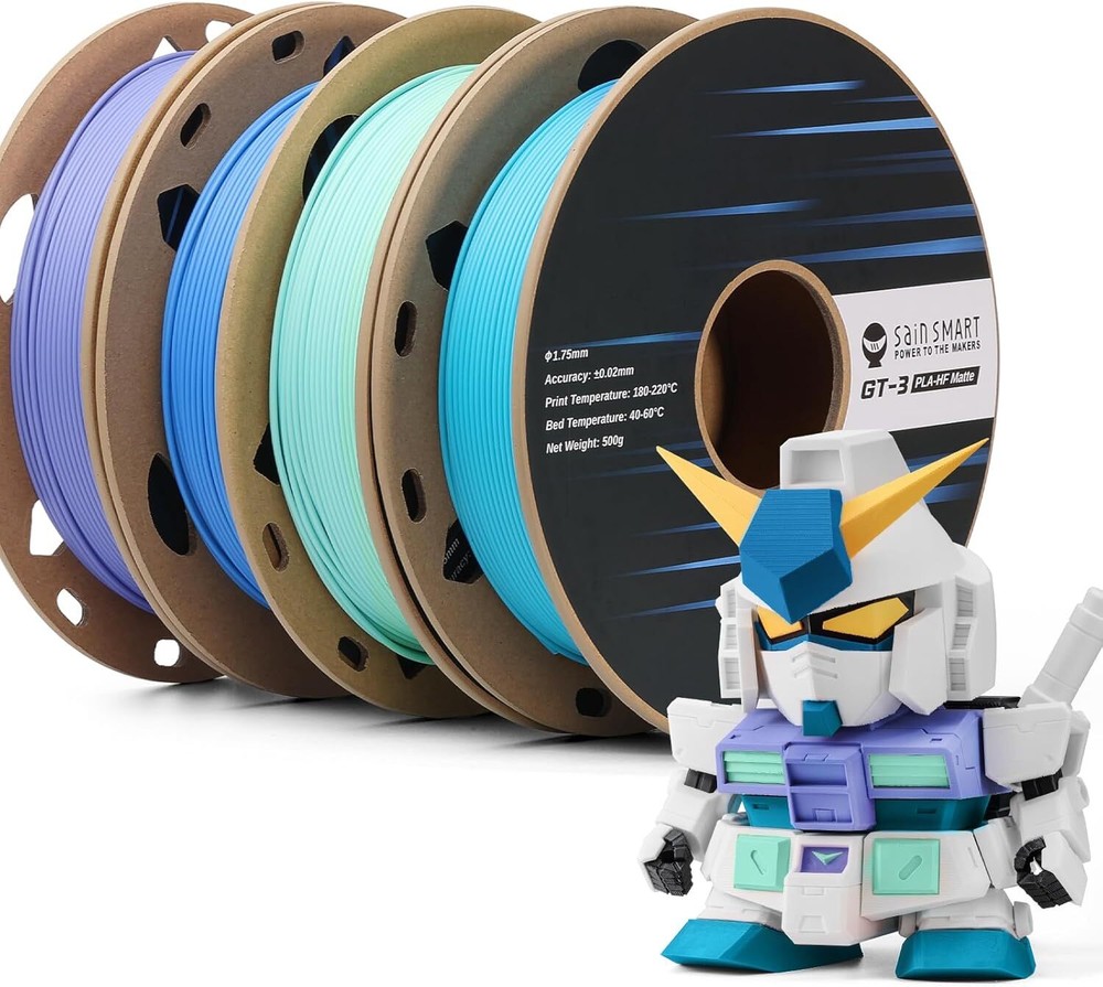 SainSmart GT-3 High Speed Matte PLA Filament Bundle, 3D Printer Filament Bundle