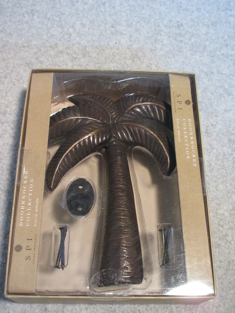 PALM TREE   DOOR KNOCKER  Decorative Solid Brass by SPI NeW In BoX