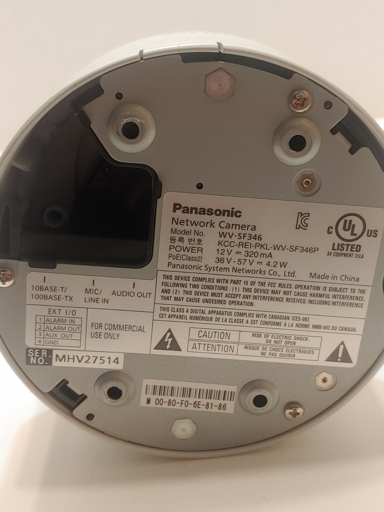 Panasonic WV-SF346 Network Camera i-PRO