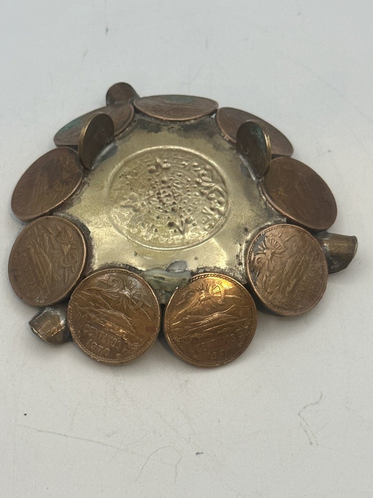 Mayan Coin Ashtray Trinket Dish Hand Crafted