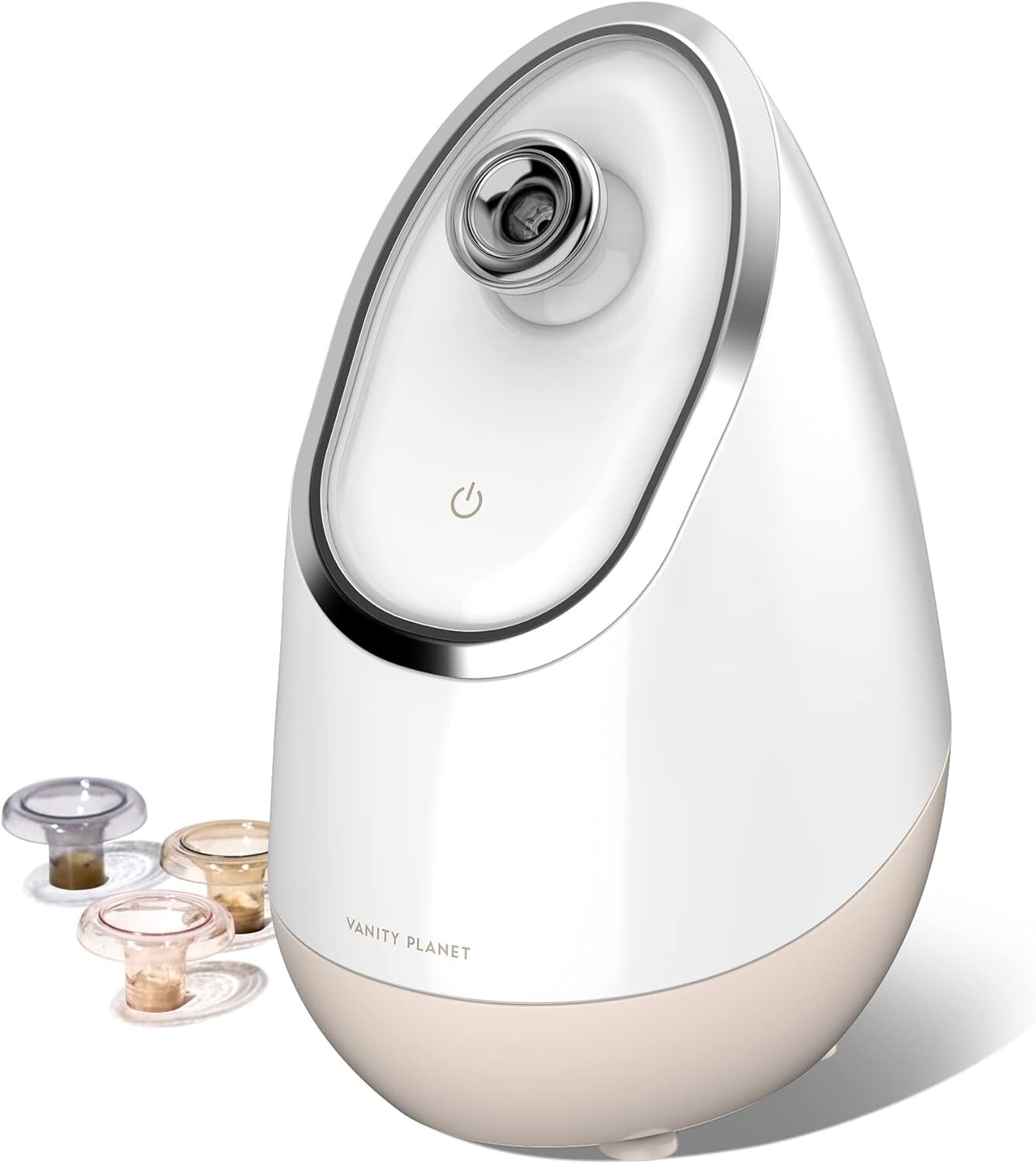 Aira Ionic Facial Steamer Vanity Planet Silver Cleanses and Moisturizes (Beige)