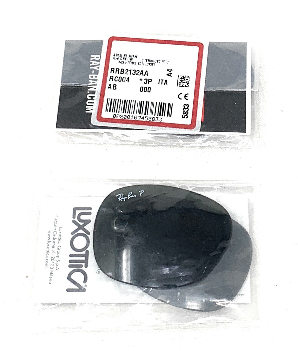 New SEALED Authentic RAYBAN Lens Replacements RB2132 Wayfarer G15 POLARIZED 55mm
