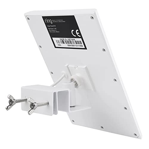 Gutter Mount for Solar Panel, Adjustable Weatherproof Aluminum Alloy White