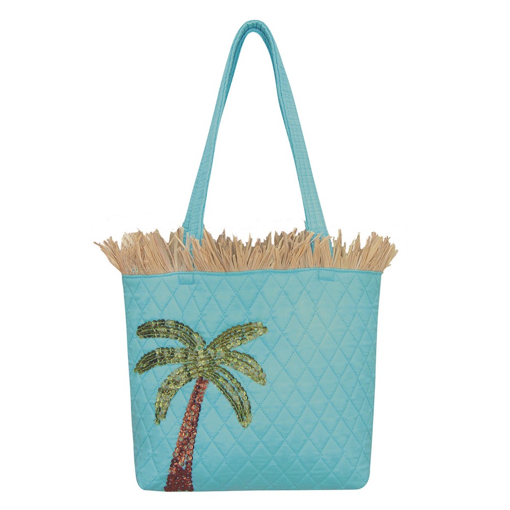 Palm Tree Ruffle Tote