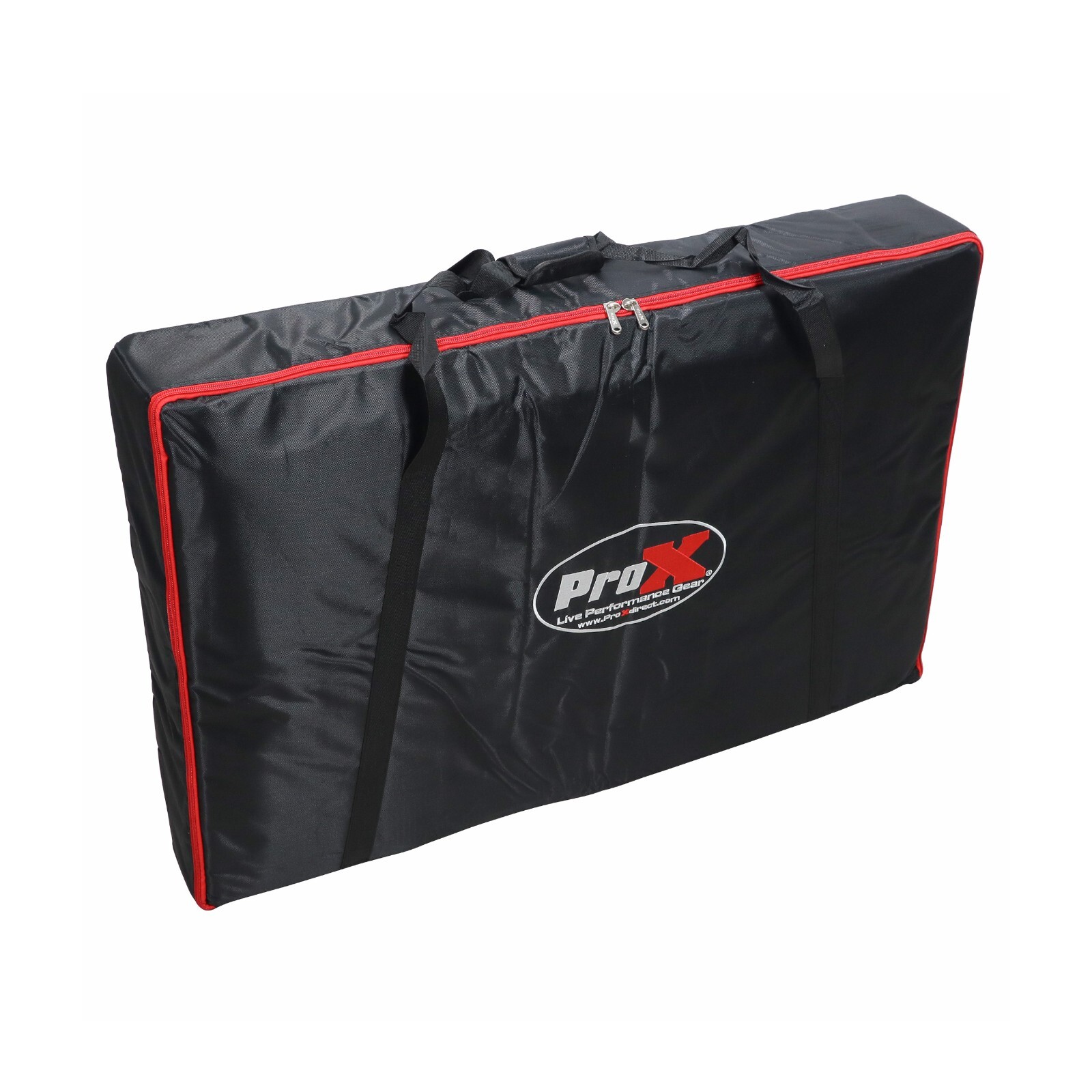 ProX XF-MESA MEDIA Portable DJ Facade Table Station with TV Mount, Scrims & Bag