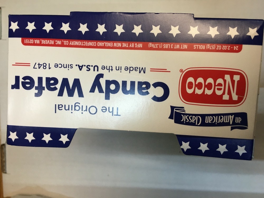 Rare Necco Wafer Empty Candy Display Box free shipping